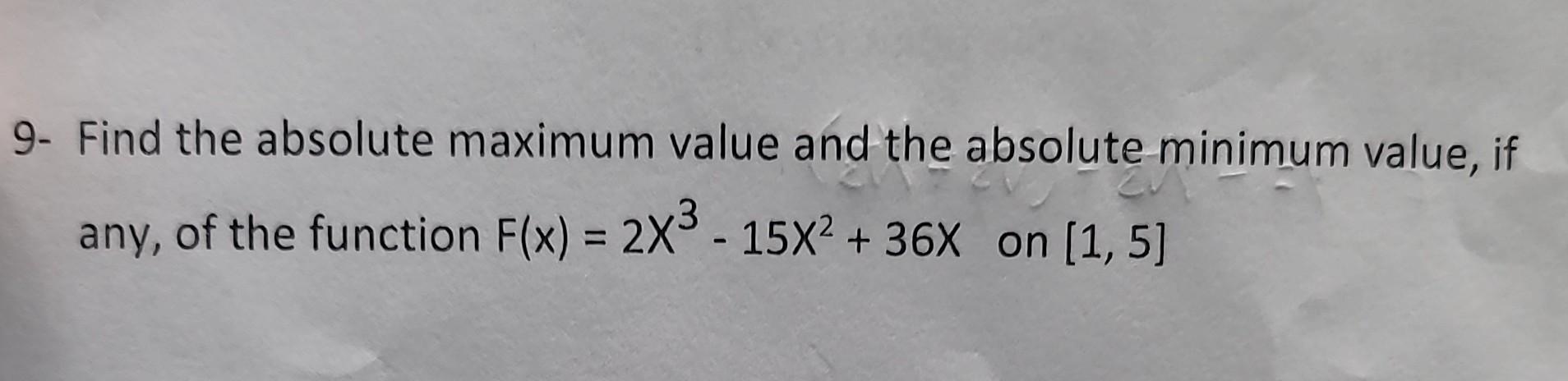 absolute minimum value of a function calculator