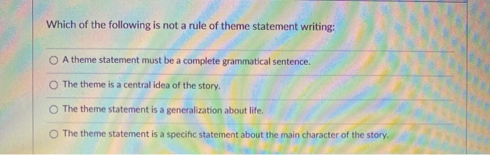 which one of the following is not value theme
