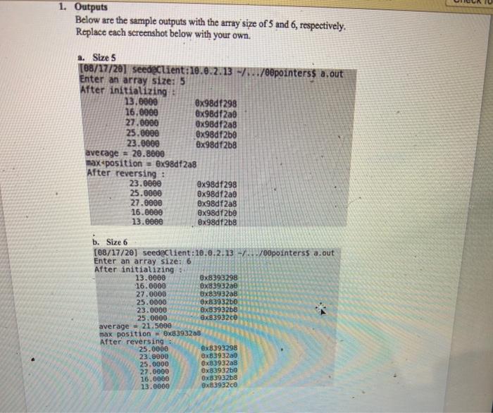 Solved This project is to practice pointers, pointer | Chegg.com