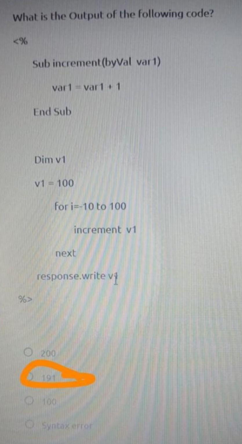 Solved What is the Output of the following code?