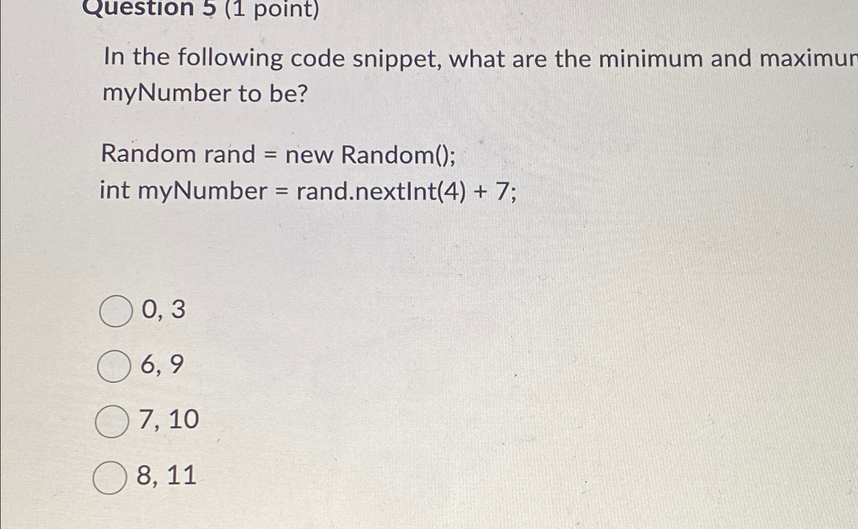 Solved Question Point In The Following Code Snippet Chegg Com