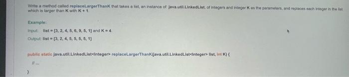 Solved Summary of the methods of java.util.LinkedList | Chegg.com