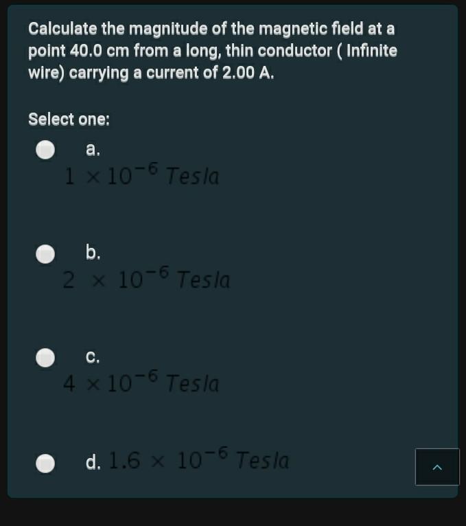 Solved Calculate the magnitude of the magnetic field at a | Chegg.com