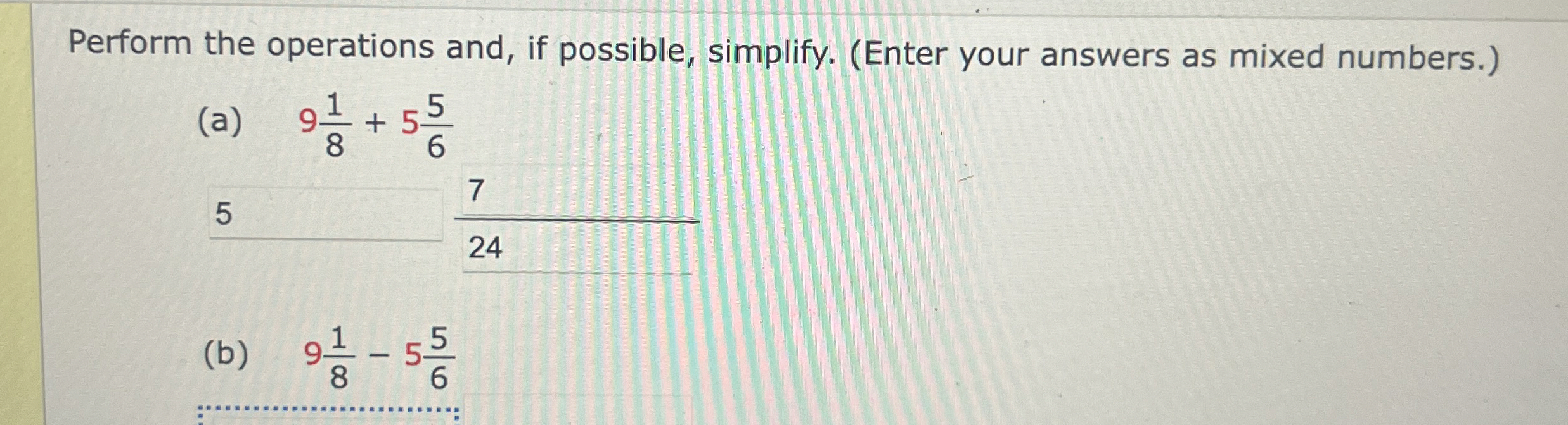 Solved Perform the operations and, if possible, simplify. | Chegg.com