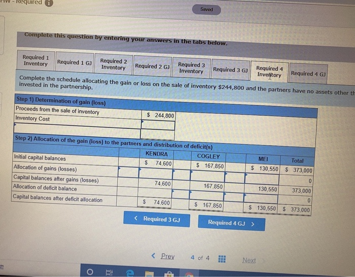 Solved Required Saved Help Save Problem 126A Liquidation of