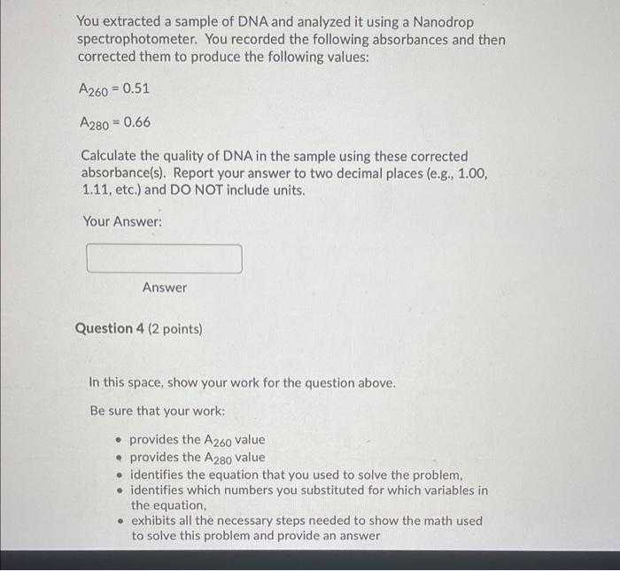 Solved You extracted a sample of DNA and analyzed it using a | Chegg.com