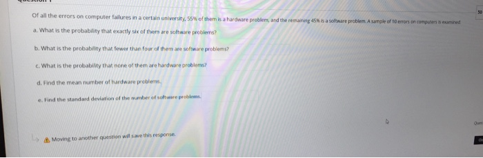 Solved 52 Of all the errors on computer failures in a | Chegg.com