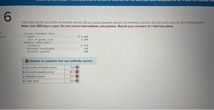 Solved Calculate (a) The Accounts Recelvable Period, (b) | Chegg.com