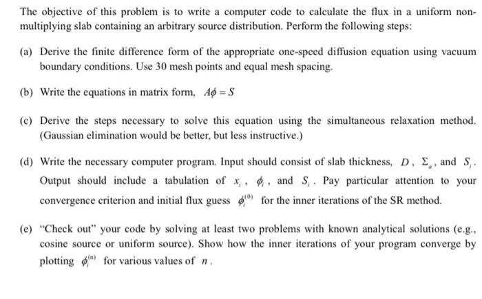 Solved The objective of this problem is to write a computer | Chegg.com