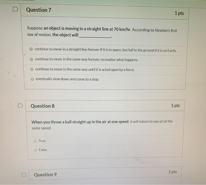 Solved Dq Question 7 1 Pts Suppose An Object Is Moving In A Chegg Solved Dq Question 7 1 Pts Suppose An Object Is Moving In A Chegg