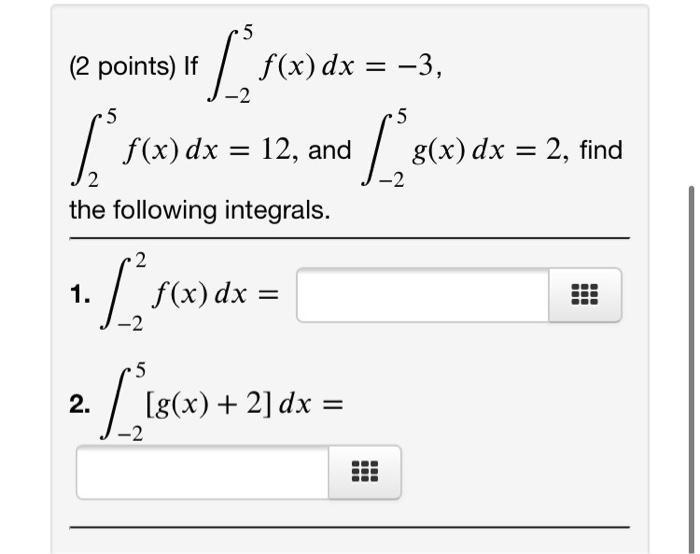Solved Evaluate The Integrals For F X Shown In The Figur Chegg Com