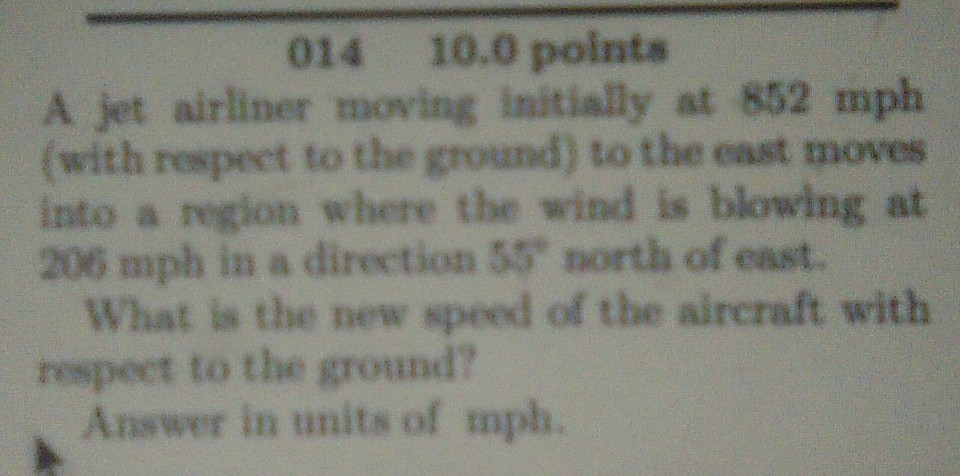 A Jet Airliner Moving Initially At 300 Mph