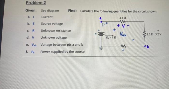 Solved Given: Find: Calculate the following quantities for | Chegg.com