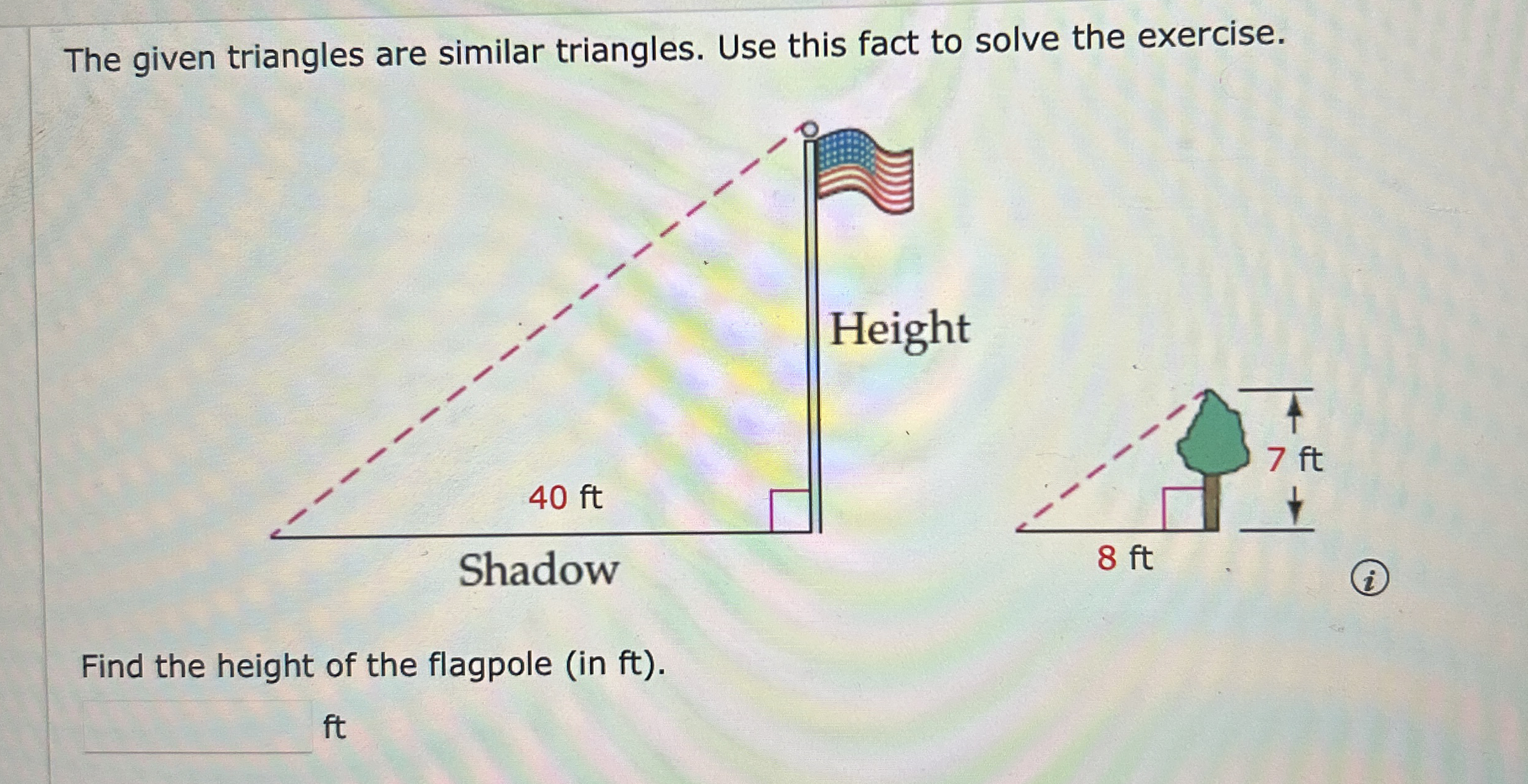 Solved The given triangles are similar triangles. Use this | Chegg.com