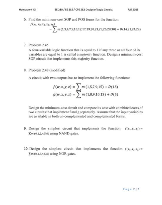 Solved Homework #3 1. Problem 2.31 x1 For the timing diagram | Chegg.com