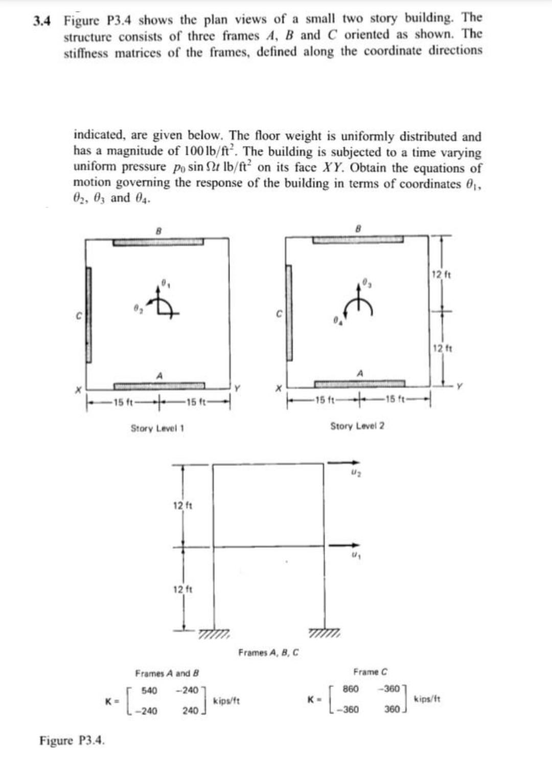 Solved 3.4 Figure P3.4 shows the plan views of a small two | Chegg.com
