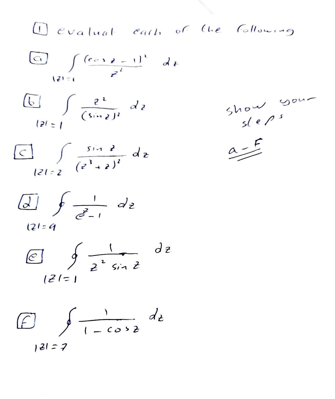 Solved Complex Analysis Solve All Of Them And Show Your | Chegg.com