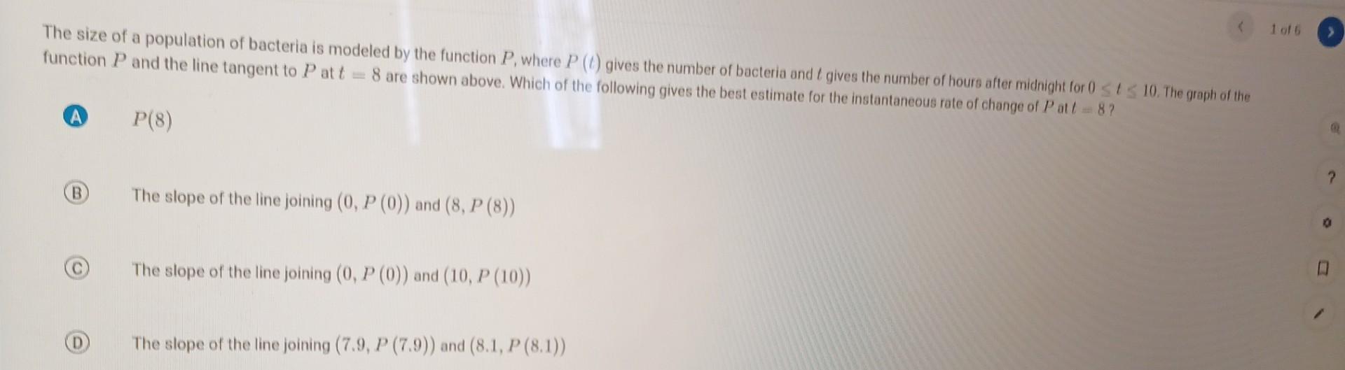 solved-the-size-of-a-population-of-bacteria-is-modeled-by-chegg