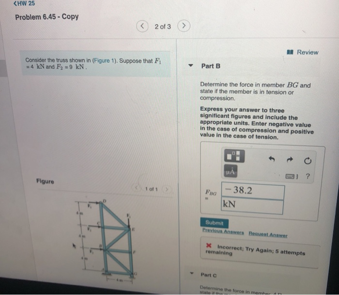 Solved R Review Consider the truss shown in (Figure 1). | Chegg.com