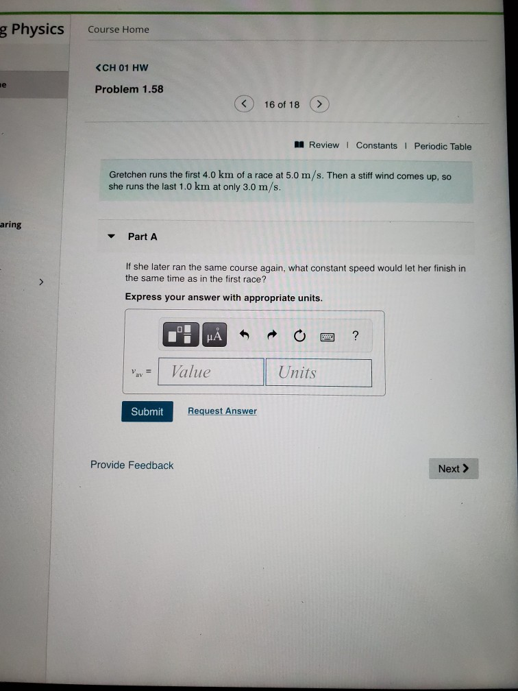 Solved g Physics Course Home A Review | Constants | | Chegg.com