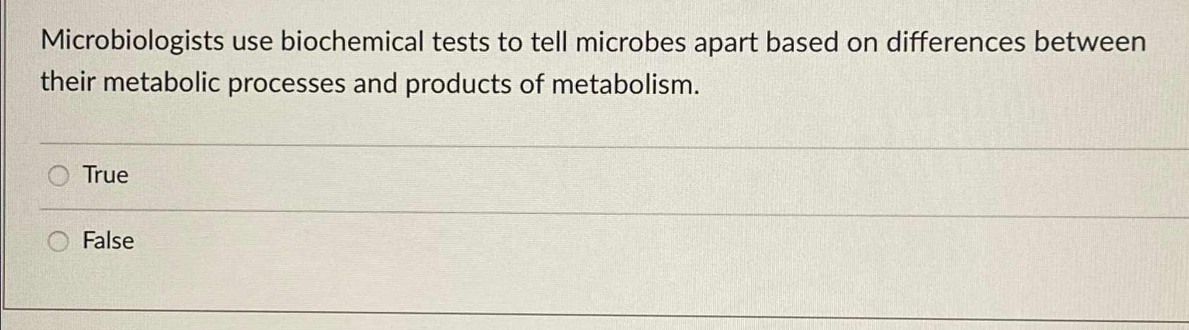 Solved Microbiologists Use Biochemical Tests To Tell | Chegg.com