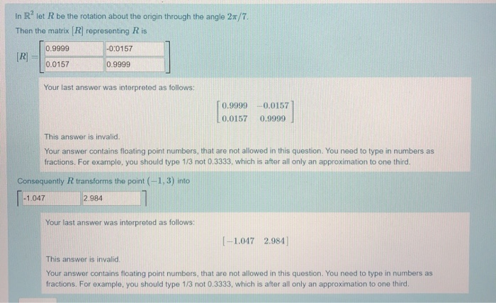 Solved In R' let R be the rotation about the origin through | Chegg.com