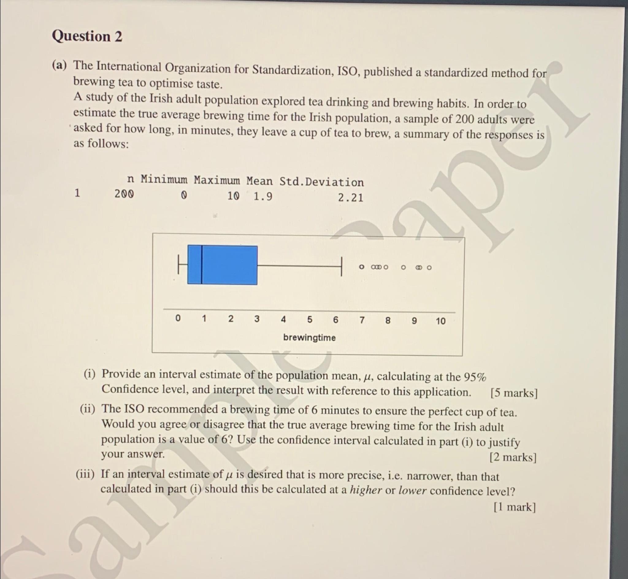 Solved Question 2(a) ﻿The International Organization for | Chegg.com