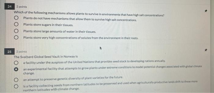 Solved 24 2 points Which of the following mechanisms allows 