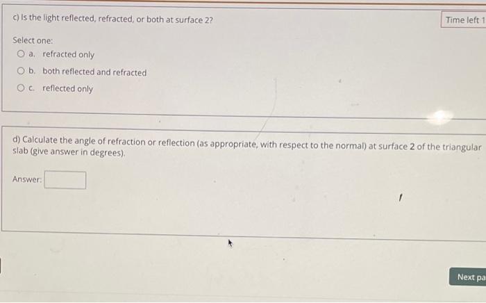 Solved Problem 1: Reflection and Refraction A slab of glass | Chegg.com