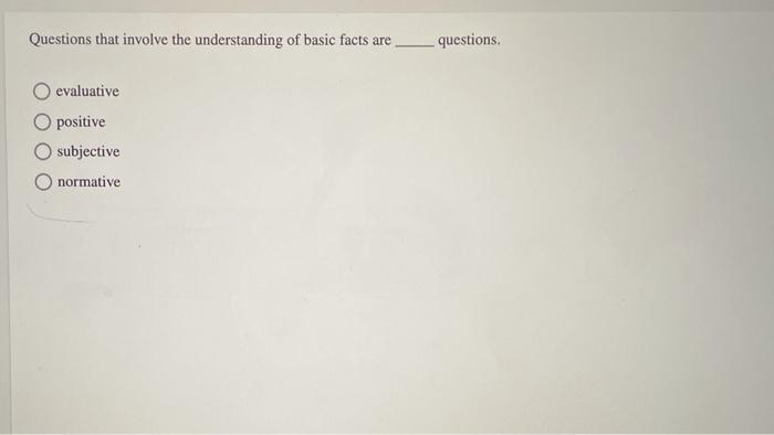 Solved Questions that involve the understanding of basic | Chegg.com