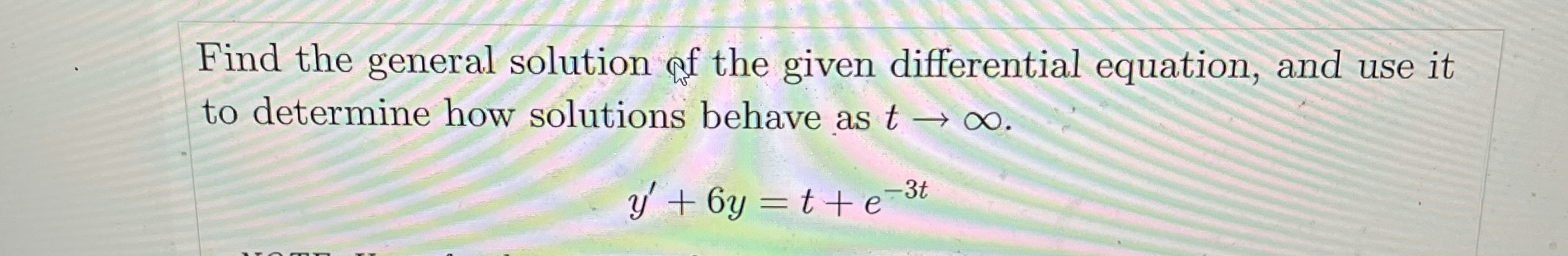Solved Find the general solution of the given differential | Chegg.com