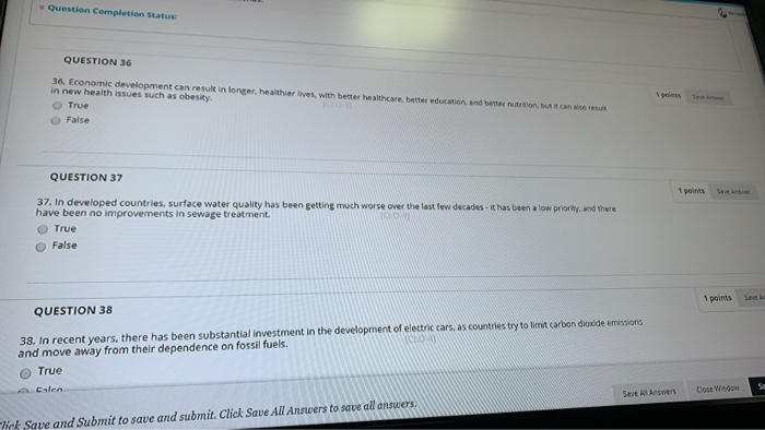 Solved Question Completion Status QUESTION 36 36. Economic | Chegg.com