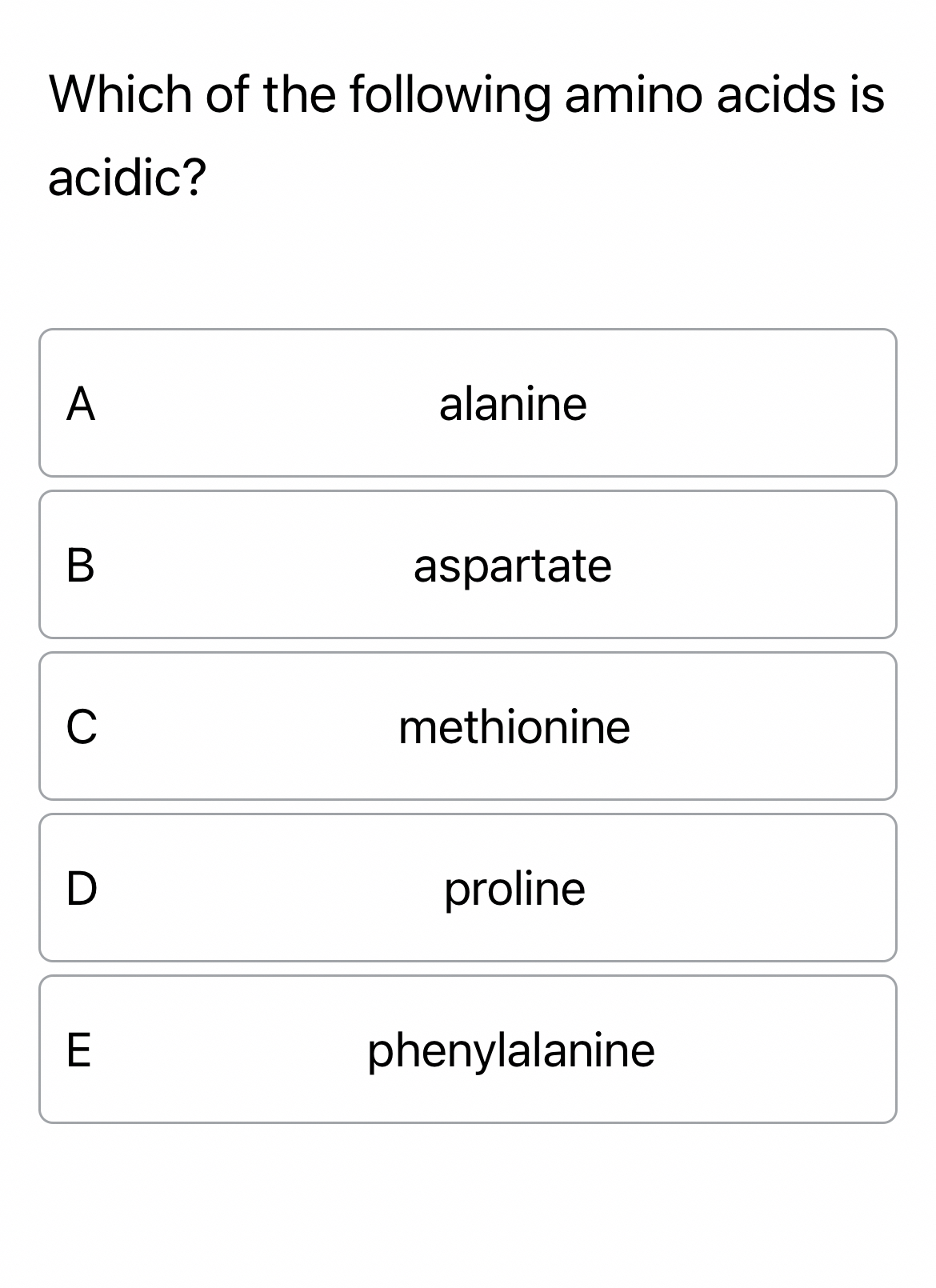Solved Which of the following amino acids | Chegg.com