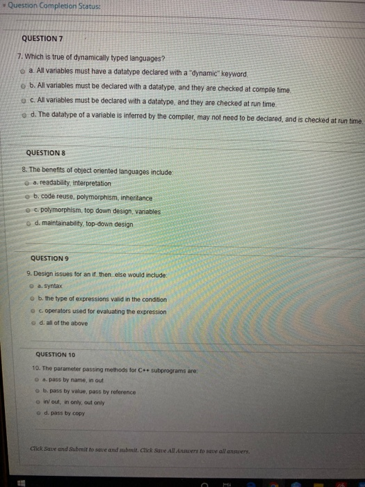 Solved Question Completion Status: QUESTION 7 7. Which is | Chegg.com