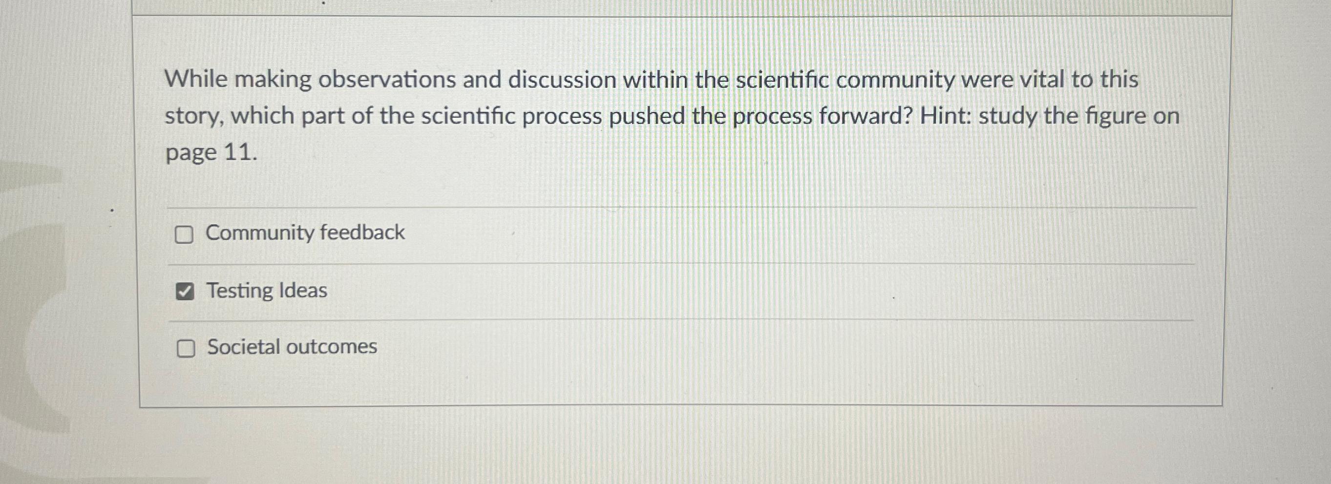 Solved While making observations and discussion within the | Chegg.com