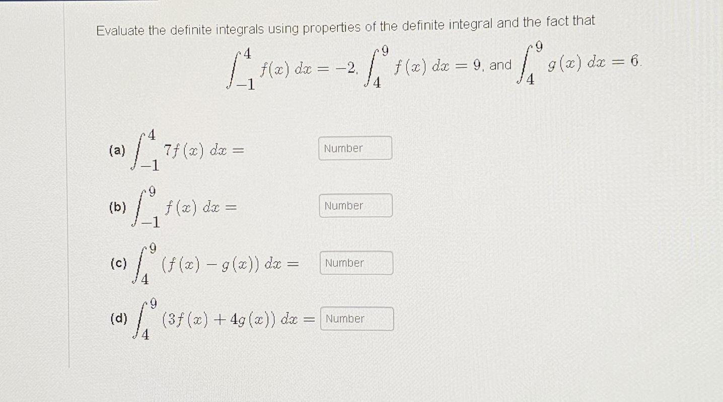 Solved Evaluate the definite integrals using properties of | Chegg.com