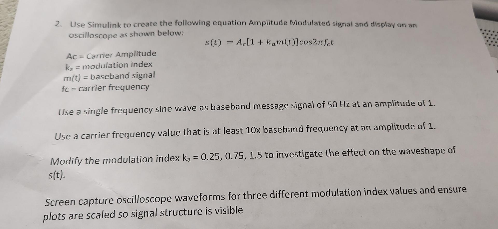 Solved 2. Use Simulink to create the following equation | Chegg.com