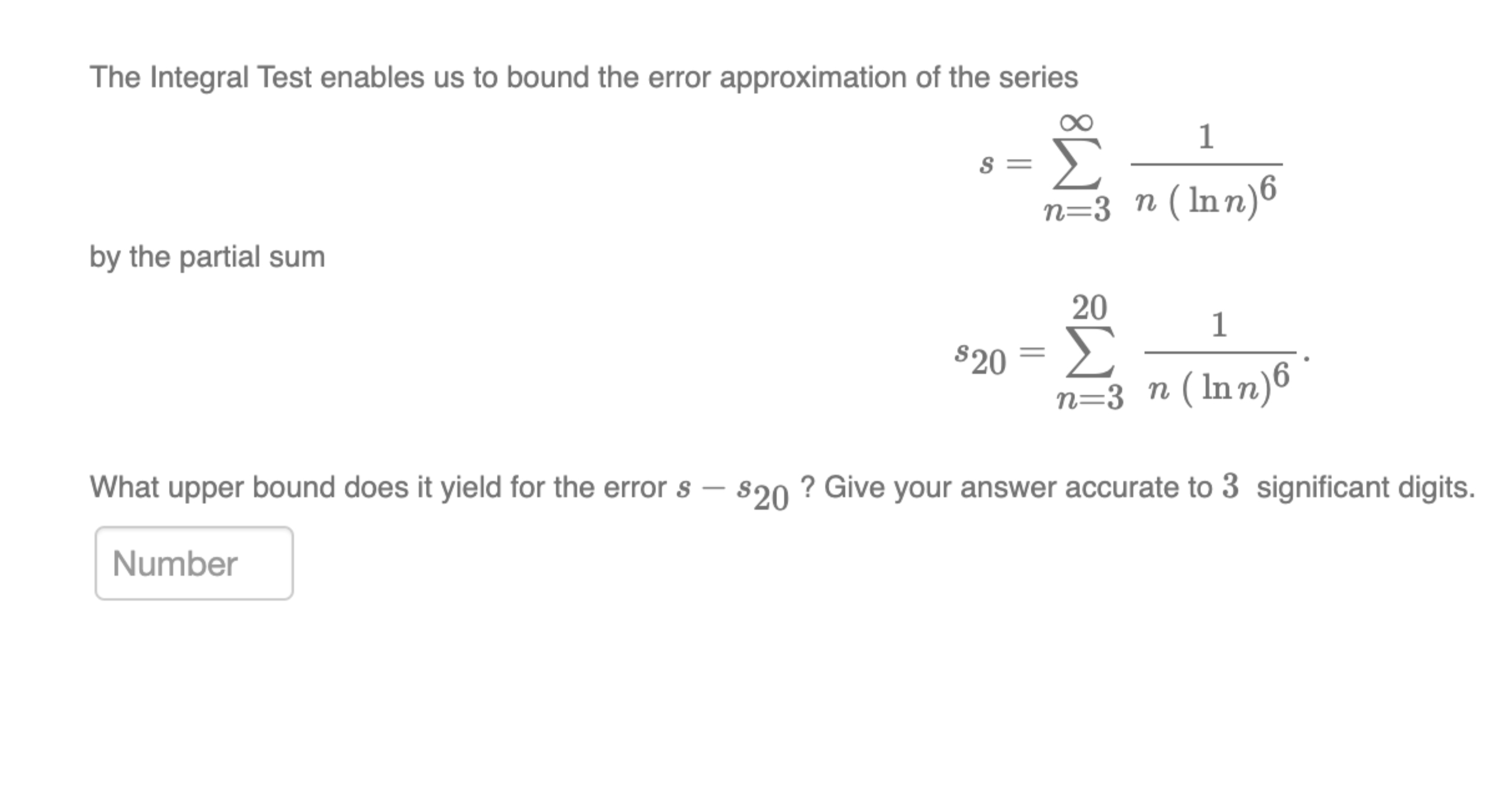 Solved The Integral Test Enables Us To Bound The Error Chegg Solved the integral test enables us to bound the error chegg