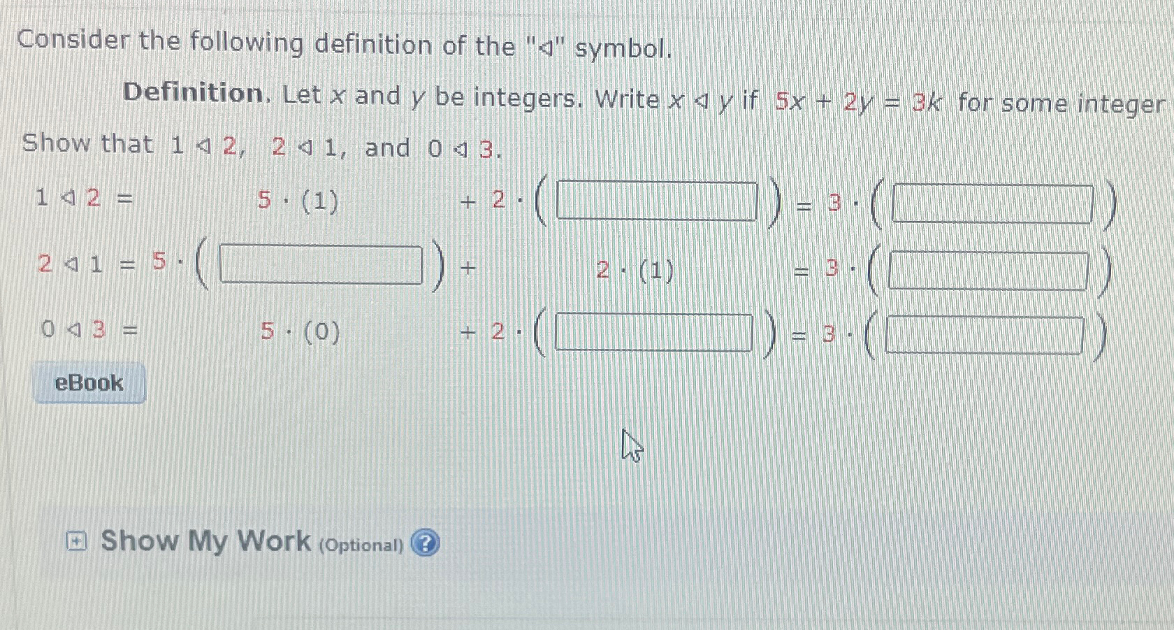 Solved Consider the following definition of the 