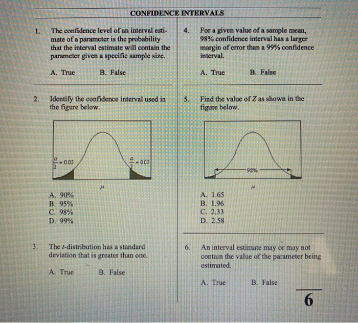 Solved CONFIDENCE INTERVALS 1. 4. The confidence level of an | Chegg.com
