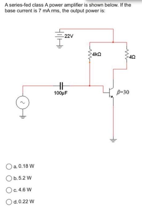 class a series fed power amplifier experiment