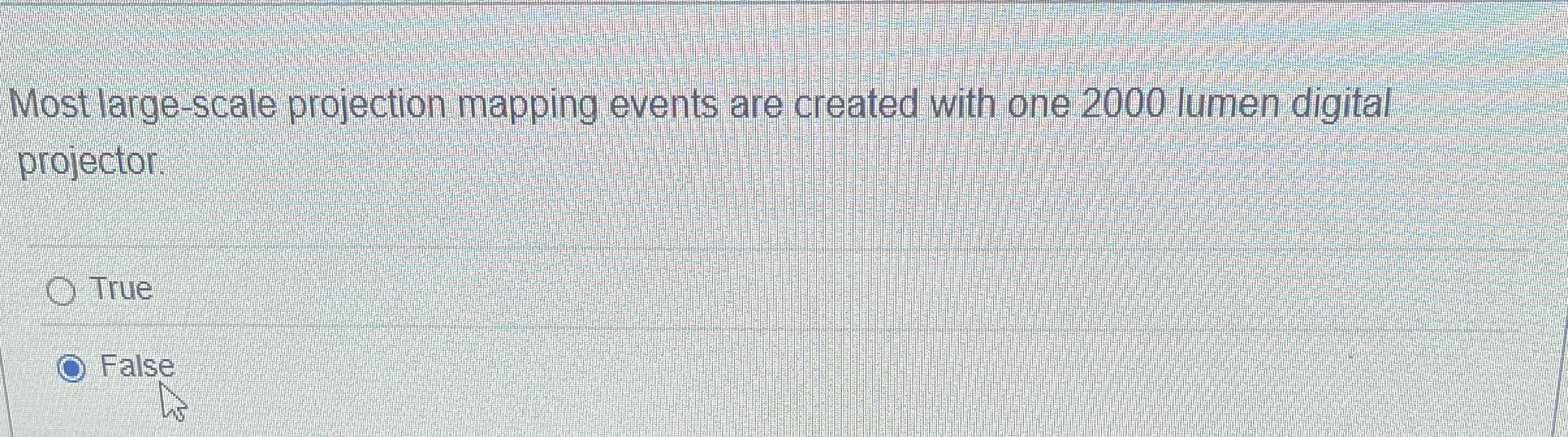 Solved Most largescale projection mapping events are