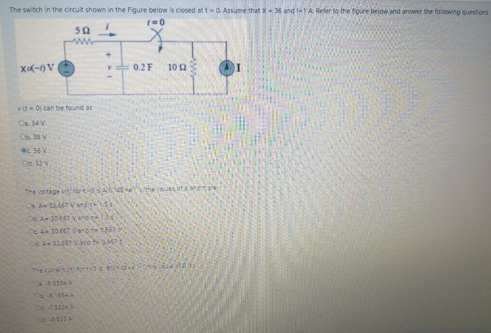 Solved The switch in the circuit shown in the Figure below | Chegg.com