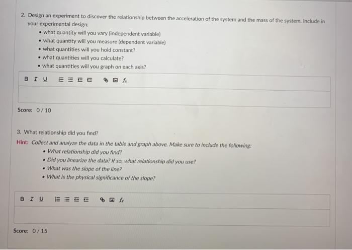Solved 2. Design an experiment to discover the relationship | Chegg.com