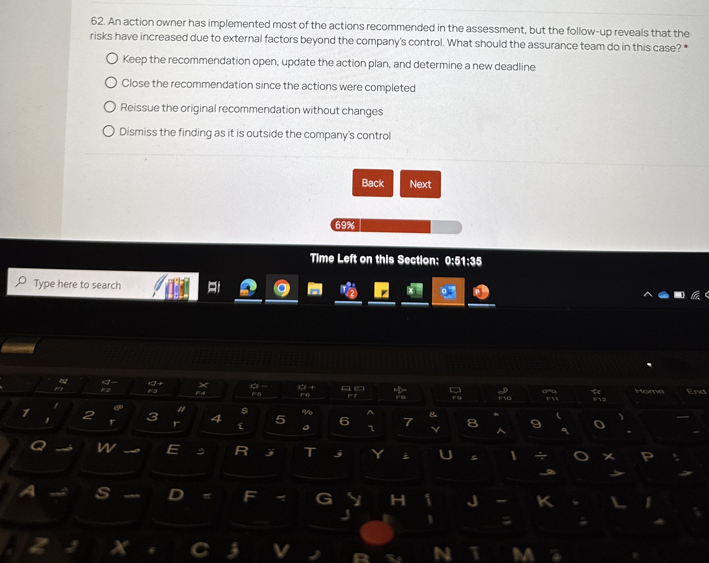 Solved An action owner has implemented most of the actions | Chegg.com