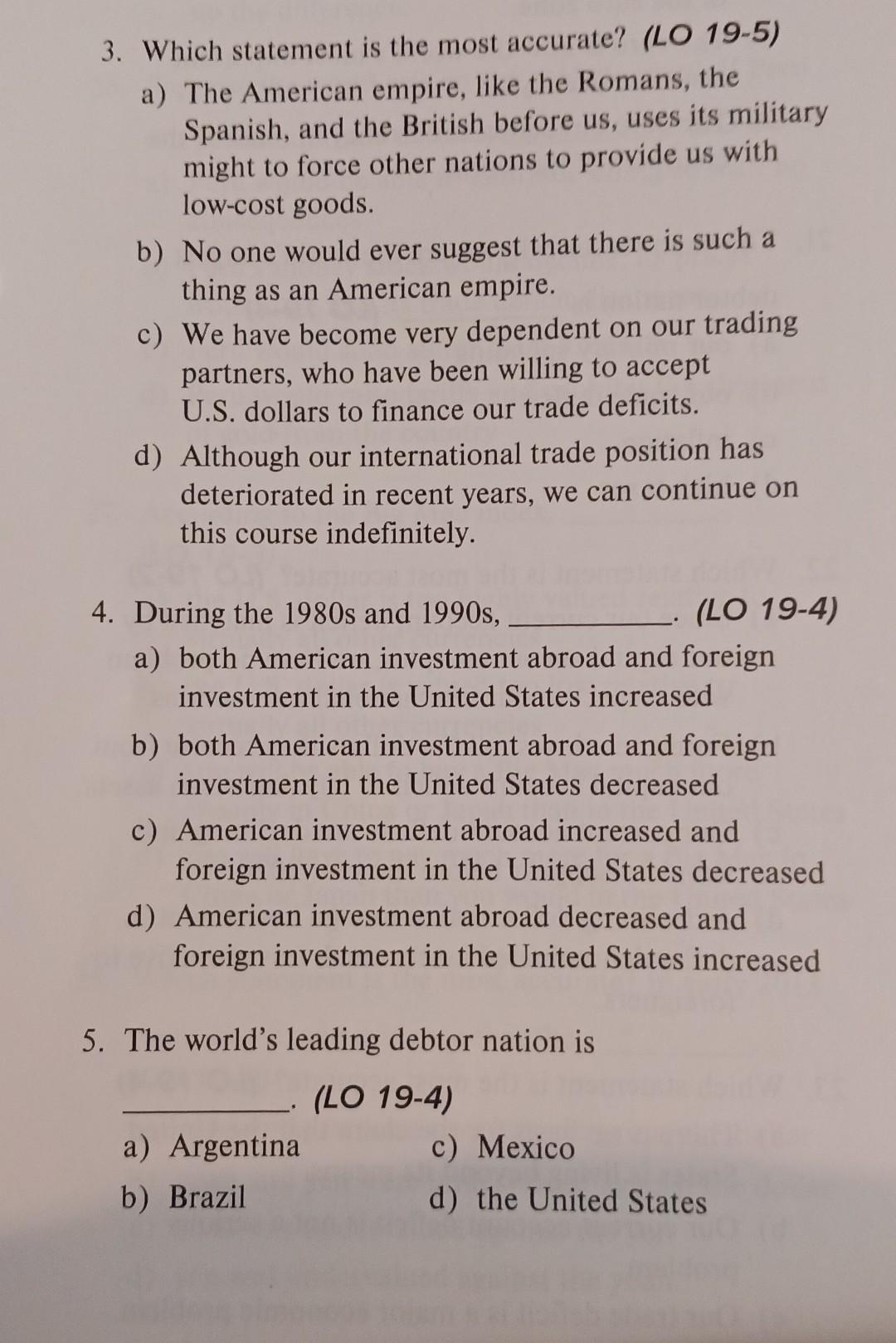 Solved 3. Which statement is the most accurate? (LO 195)