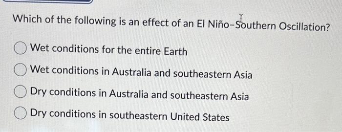 Solved Which of the following is an effect of an El | Chegg.com