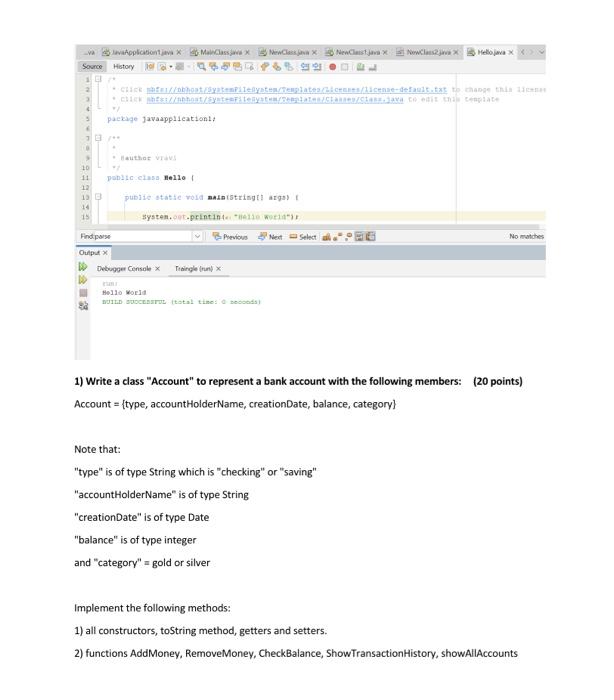 Solved Note: - Include the Java program and output | Chegg.com