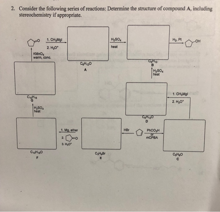 Solved 2. Consider the following series of reactions: | Chegg.com