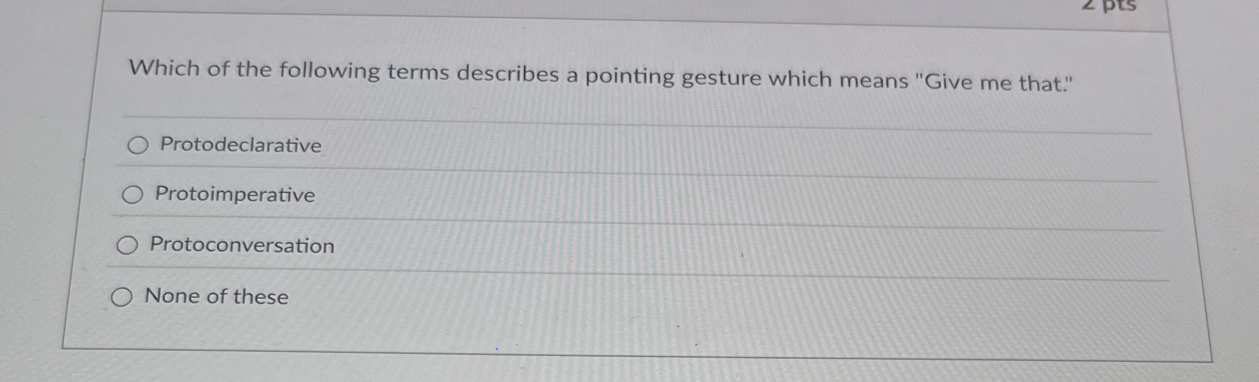 Solved Which of the following terms describes a pointing | Chegg.com